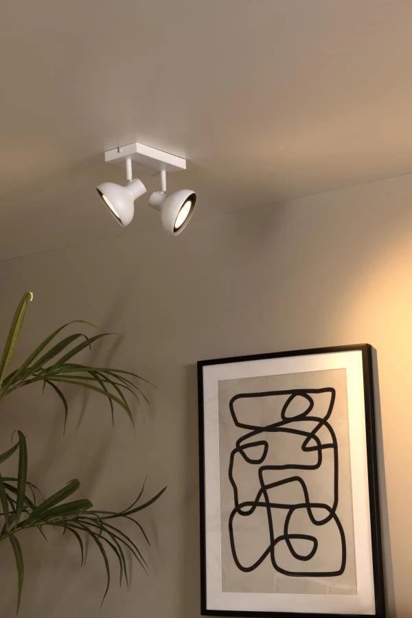 Lucide SENSAS - Ceiling spotlight - 2xGU10 (ES111) - White - atmosphere 2